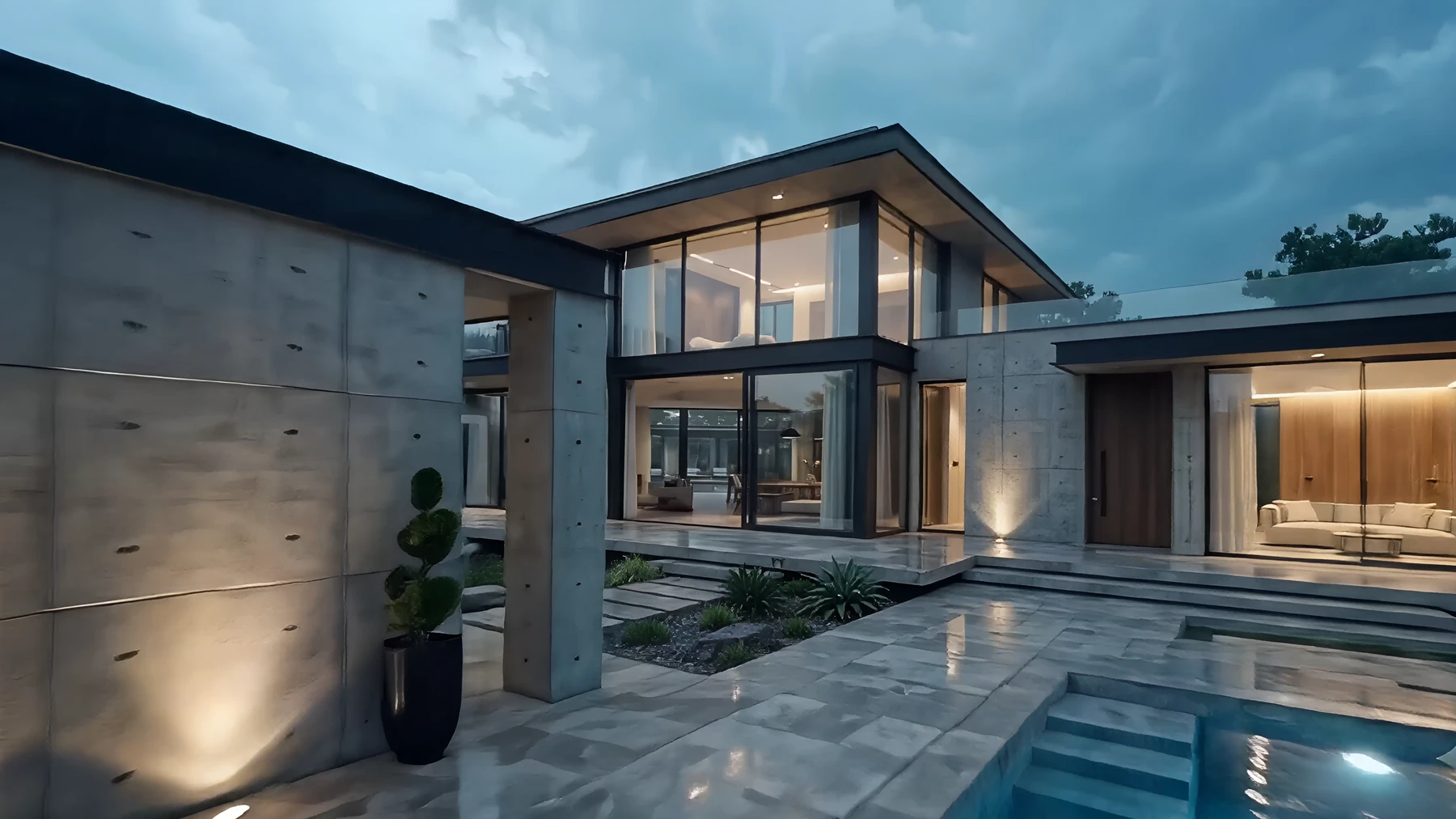 House 10, the residence from the entrance axis